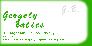 gergely balics business card